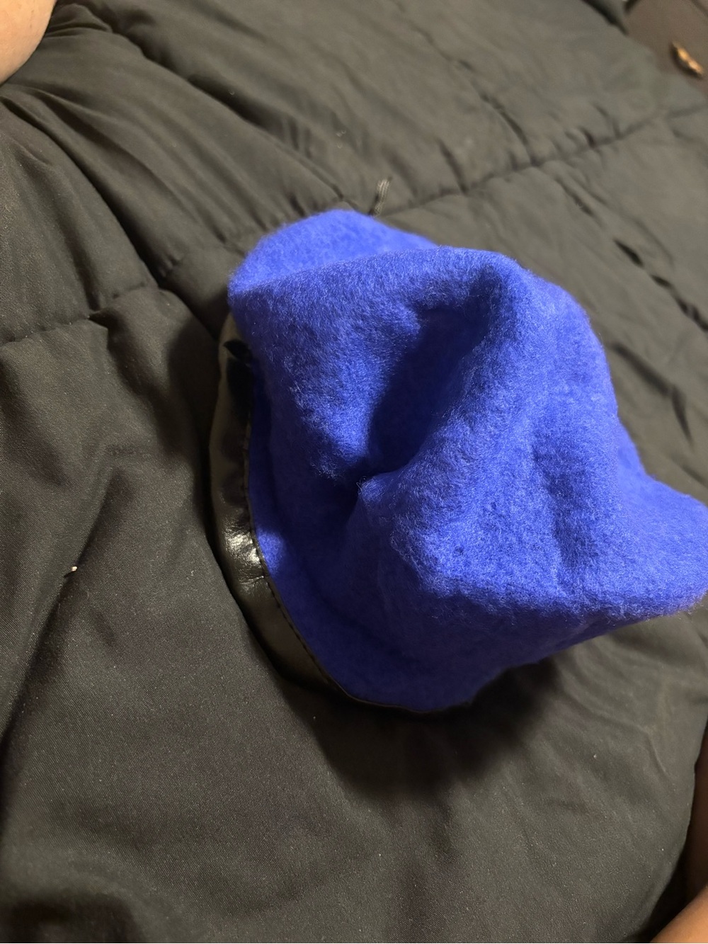 Kids Blue Wool Beret Hat - Comfort & Style